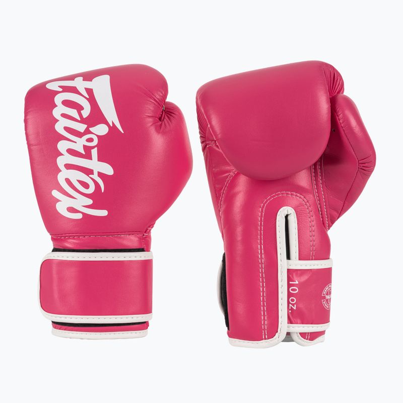 Fairtex Microfiber pink/white bosker's gloves