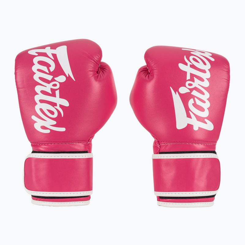 Fairtex Microfiber pink/white bosker's gloves 2
