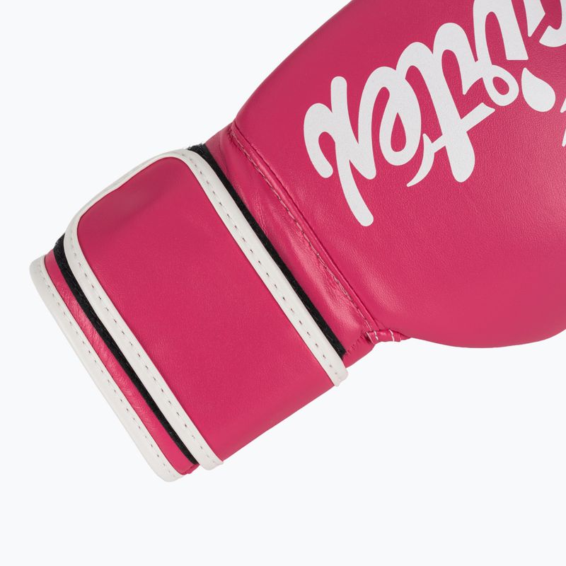 Fairtex Microfiber pink/white bosker's gloves 6