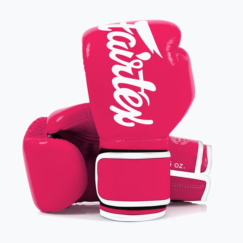 Fairtex Microfiber pink/white bosker's gloves 4