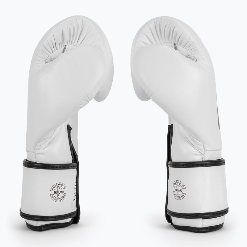 Fairtex Microfiber white boxing gloves 4