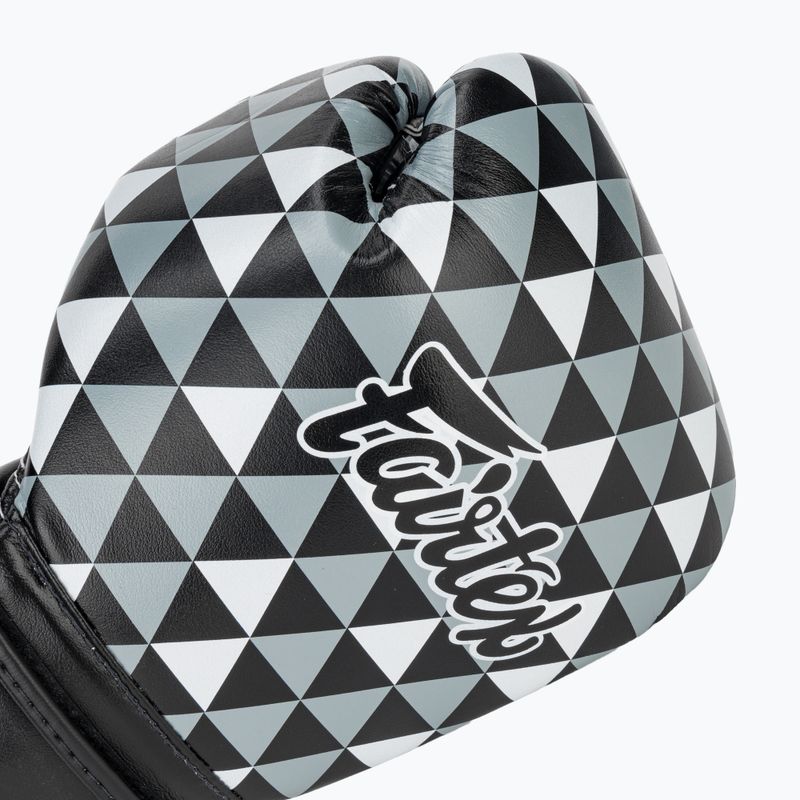 Fairtex Microfiber Art Prism black boxing gloves 5