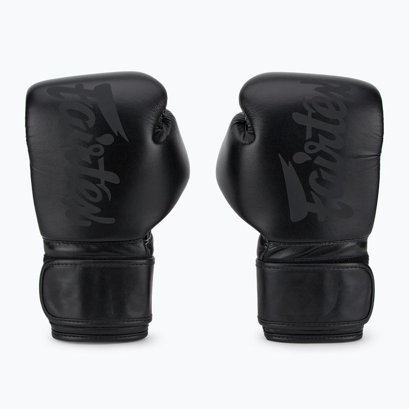 Fairtex Microfiber Art Collection Solid black barefinger gloves 2