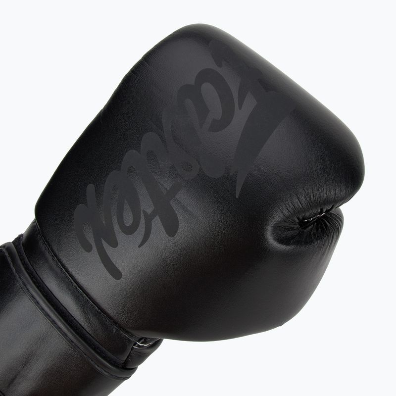 Fairtex Microfiber Art Collection Solid black barefinger gloves 5