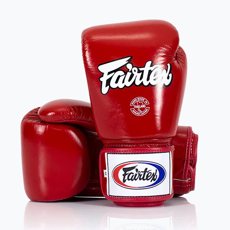 Fairtex Super Sparring - Locked Thumb red boxing gloves 2