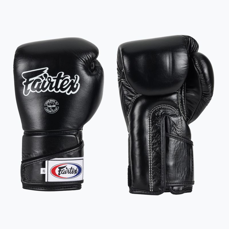 Fairtex Stylish Angular Sparring Boxing Gloves - Locked Thumb black