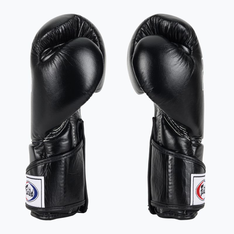 Fairtex Stylish Angular Sparring Boxing Gloves - Locked Thumb black 4
