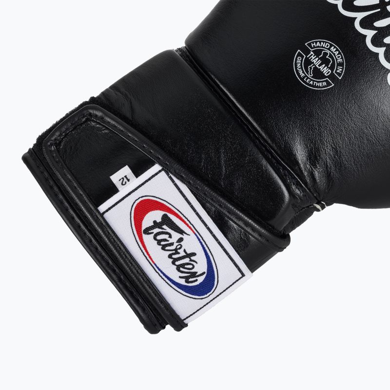 Fairtex Stylish Angular Sparring Boxing Gloves - Locked Thumb black 6