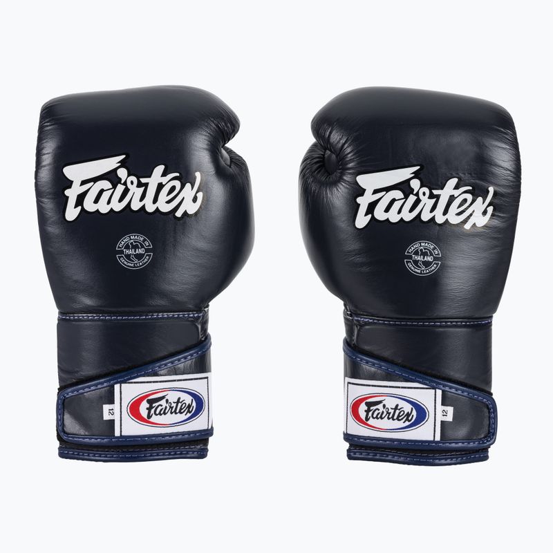 Fairtex Stylish Angular Sparring Boxing Gloves - Locked Thumb blue 2