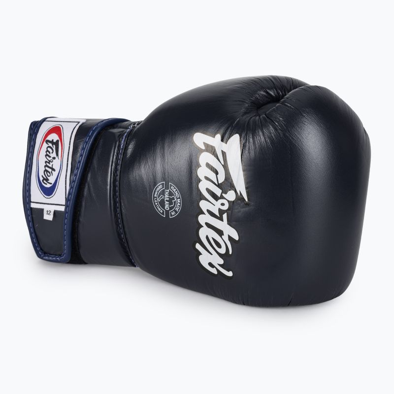 Fairtex Stylish Angular Sparring Boxing Gloves - Locked Thumb blue 5