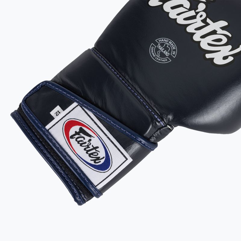 Fairtex Stylish Angular Sparring Boxing Gloves - Locked Thumb blue 6