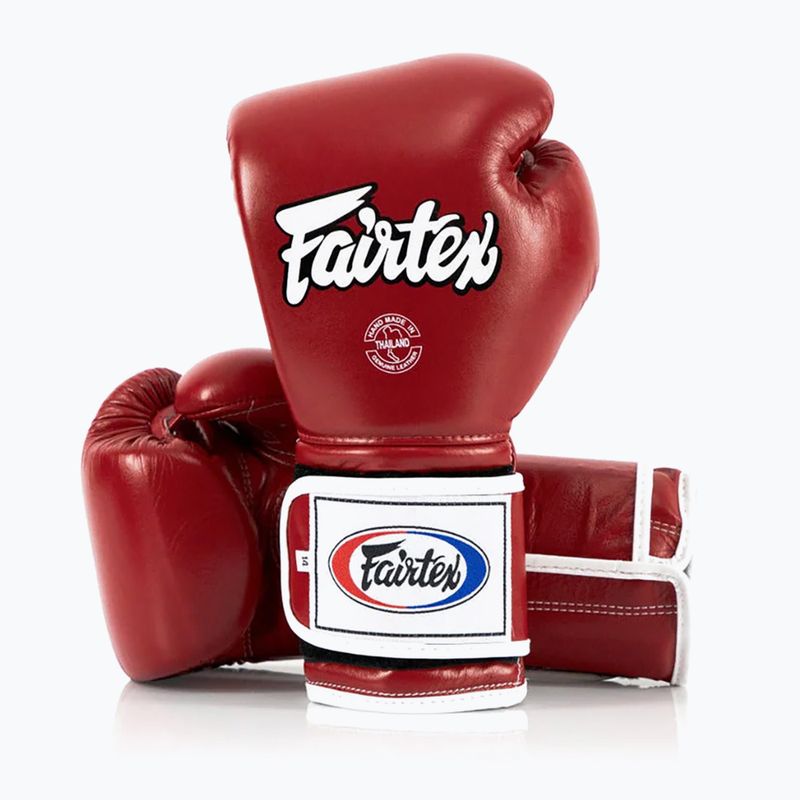 Fairtex Heavy Hitter's Mexican Style boxing gloves red 4