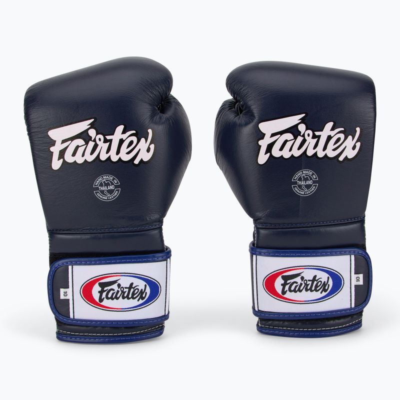 Fairtex Heavy Hitter's Mexican Style blue boxing gloves 2