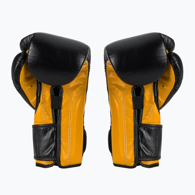 Fairtex Heavy Hitter's Mexican Style boxing gloves black/yellow 3