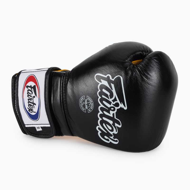 Fairtex Heavy Hitter's Mexican Style boxing gloves black/yellow 5