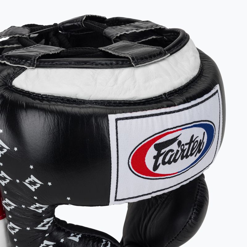 Fairtex Super Sparring boxing helmet black/white 4