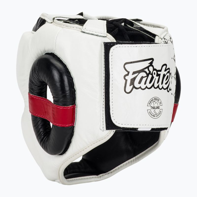 Fairtex Super Sparring boxing helmet white/black 3