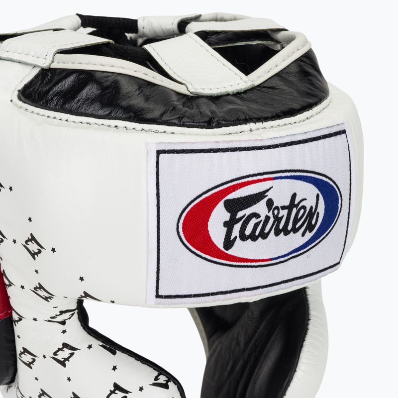 Fairtex Super Sparring boxing helmet white/black 4