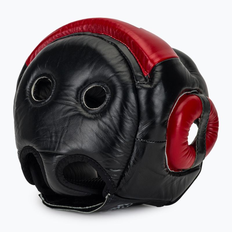 Fairtex Diagonal Vision Sparring Boxing Helmet - Full Head Coverage black/red 6