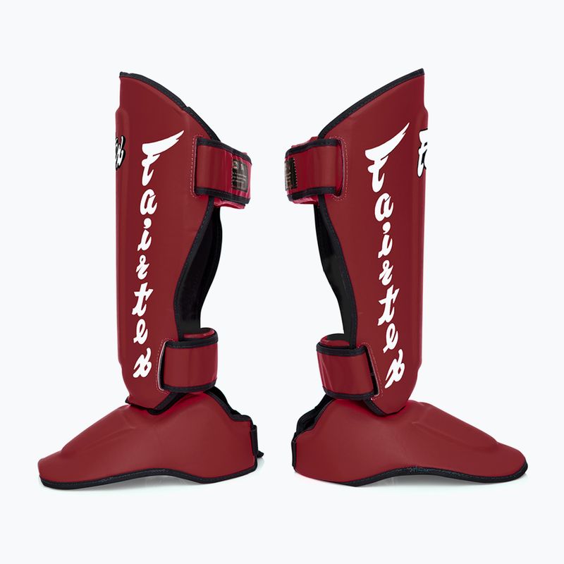 Fairtex Detachable In-Step Shin Pads A.K.A. tibia protectors. "Twister" red 3