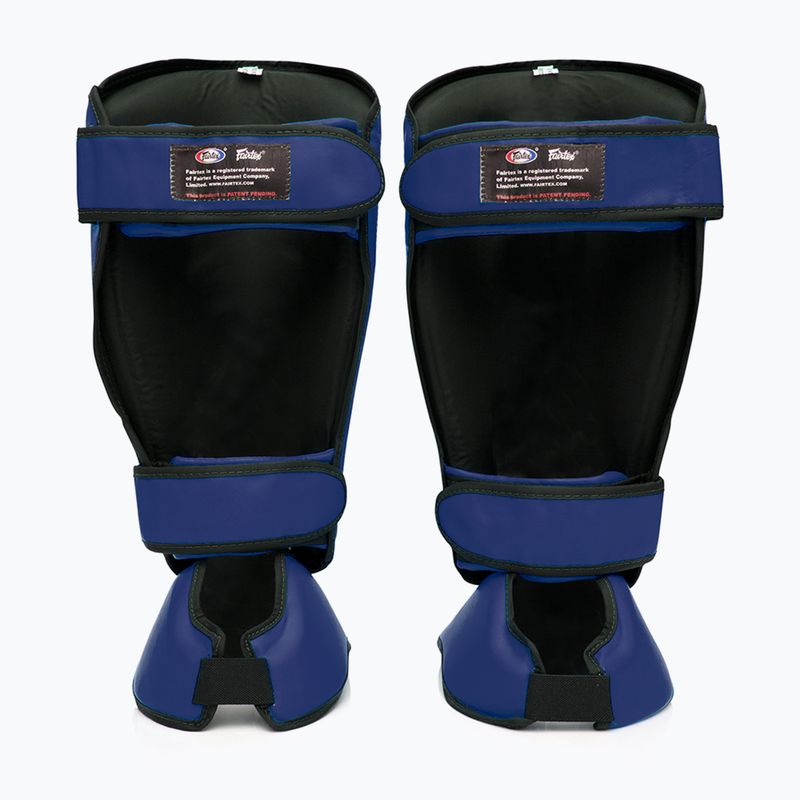 Fairtex Detachable In-Step Shin Pads A.K.A. tibia protectors. "Twister" blue 2