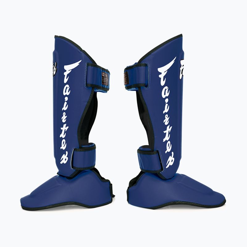 Fairtex Detachable In-Step Shin Pads A.K.A. tibia protectors. "Twister" blue 3