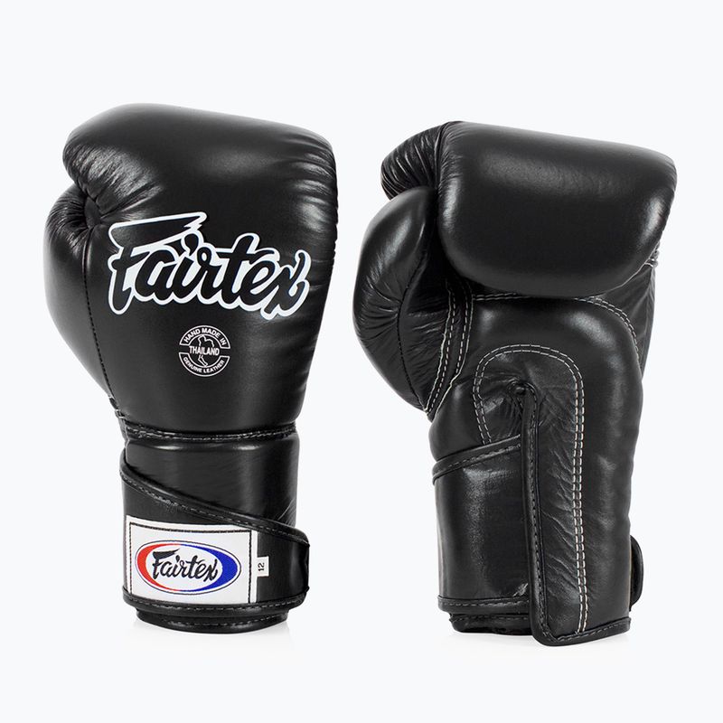 Fairtex Stylish Angular Sparring Boxing Gloves - Locked Thumb black