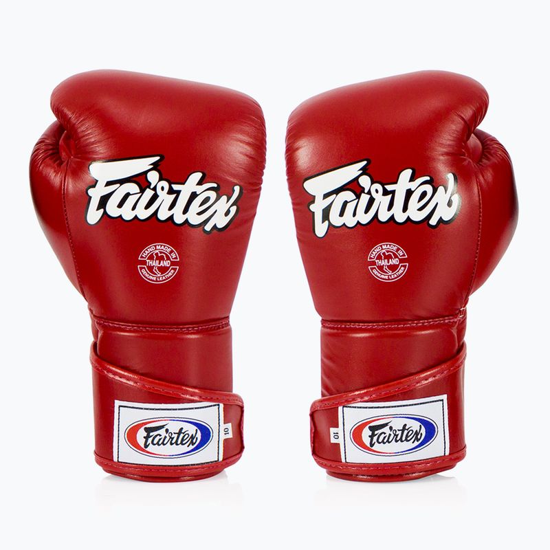 Fairtex Stylish Angular Sparring - Locked Thumb red Boxing Gloves