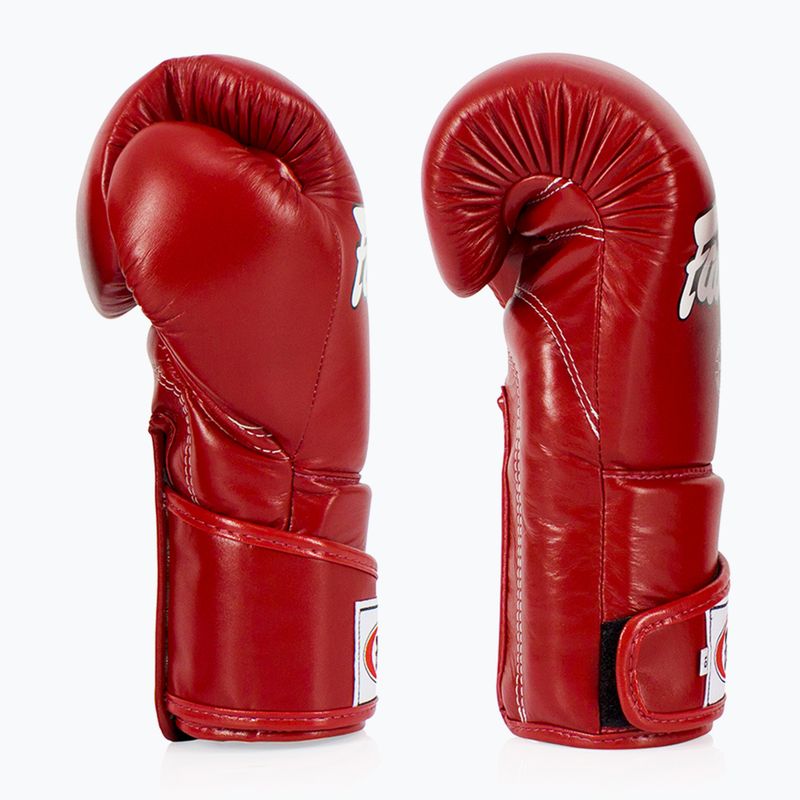 Fairtex Stylish Angular Sparring - Locked Thumb red Boxing Gloves 3