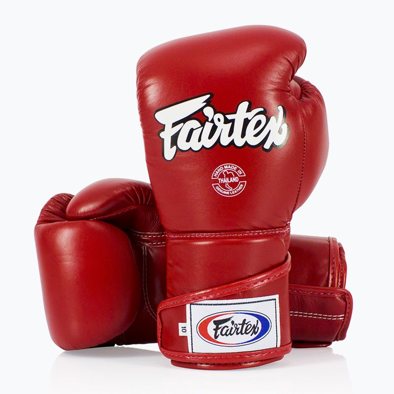Fairtex Stylish Angular Sparring - Locked Thumb red Boxing Gloves 4