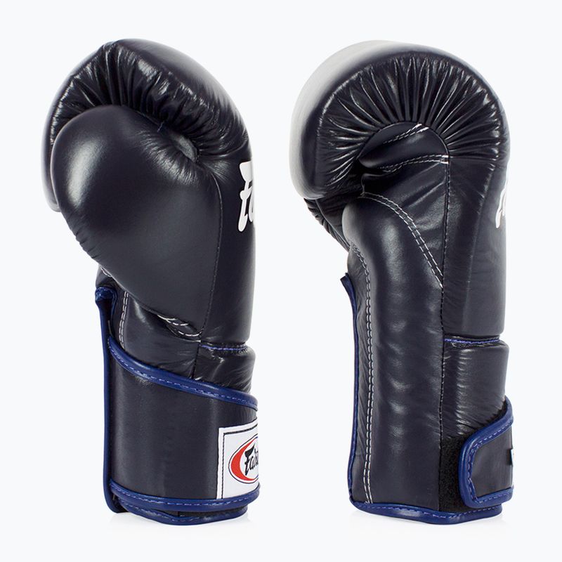 Fairtex Stylish Angular Sparring Boxing Gloves - Locked Thumb blue 3