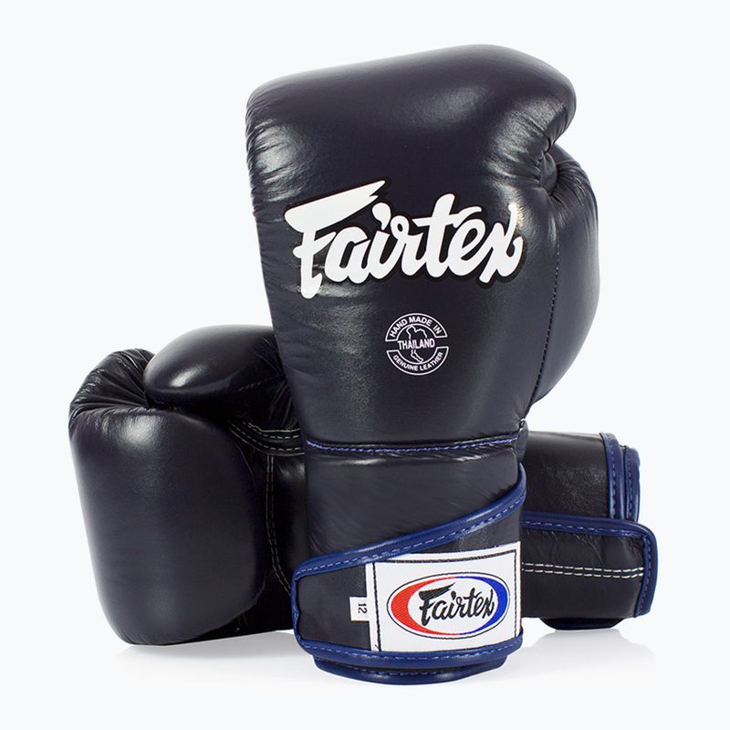 Fairtex Stylish Angular Sparring Boxing Gloves - Locked Thumb blue 4