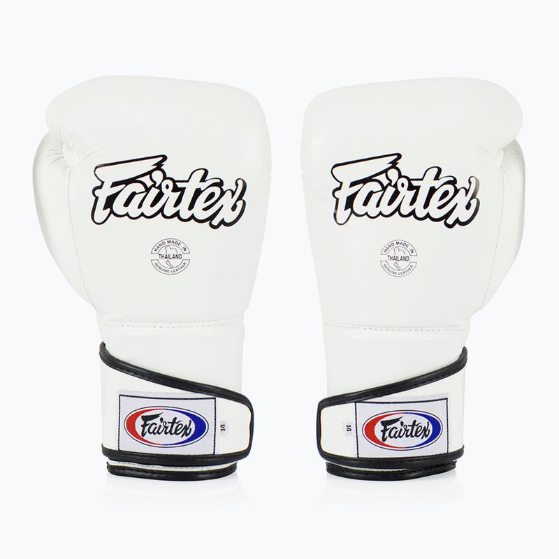 Fairtex Stylish Angular Sparring - Locked Thumb white Boxing Gloves