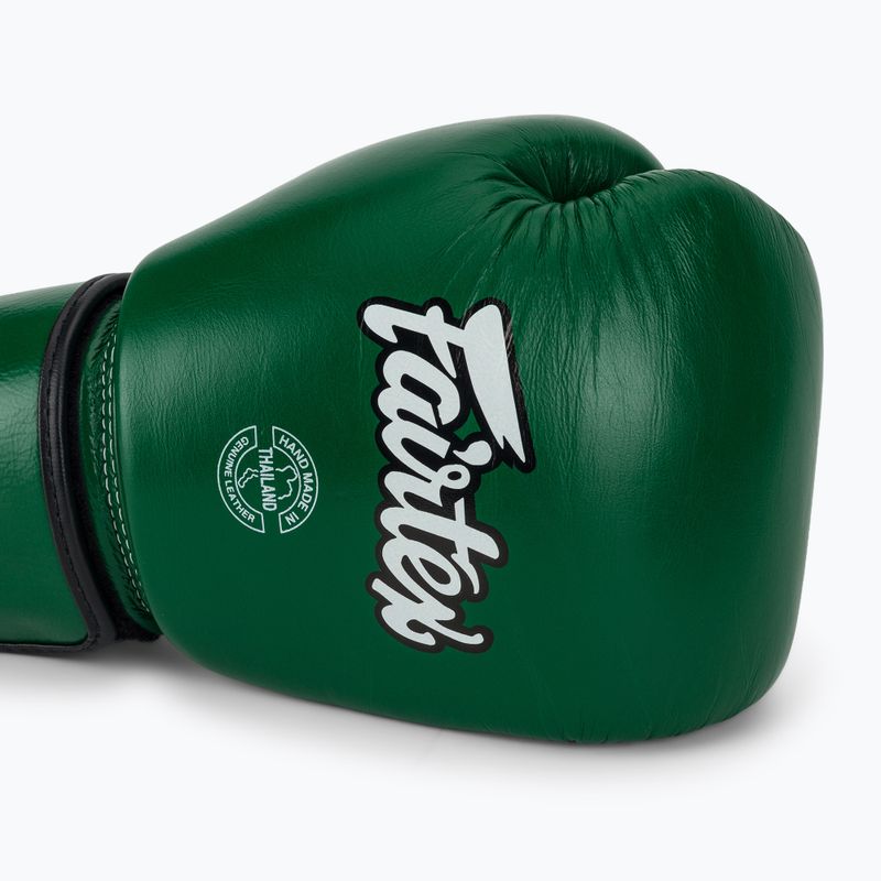 Fairtex Real Leather Boxing Gloves green 5