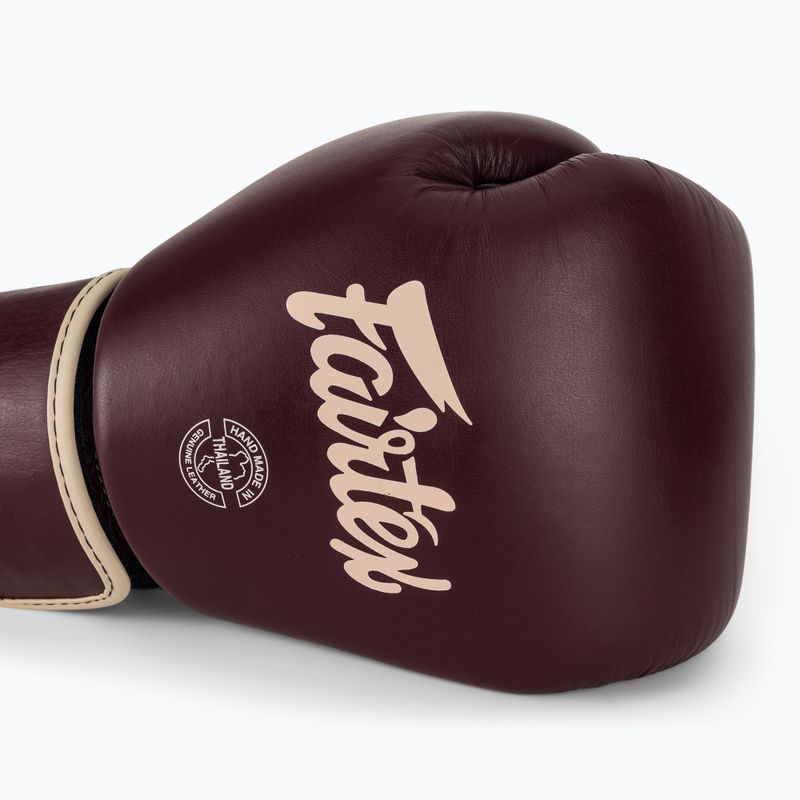 Fairtex Real Leather Boxing Gloves maroon 5