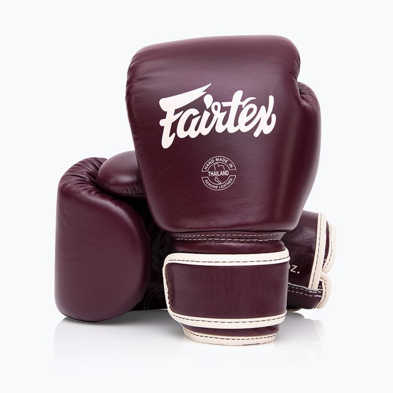 Fairtex Real Leather Boxing Gloves maroon 4