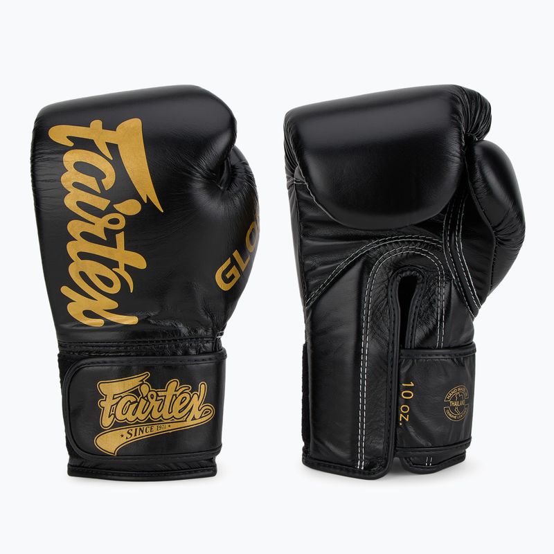 Fairtex Glory Competition Lace Velcro boxing gloves black