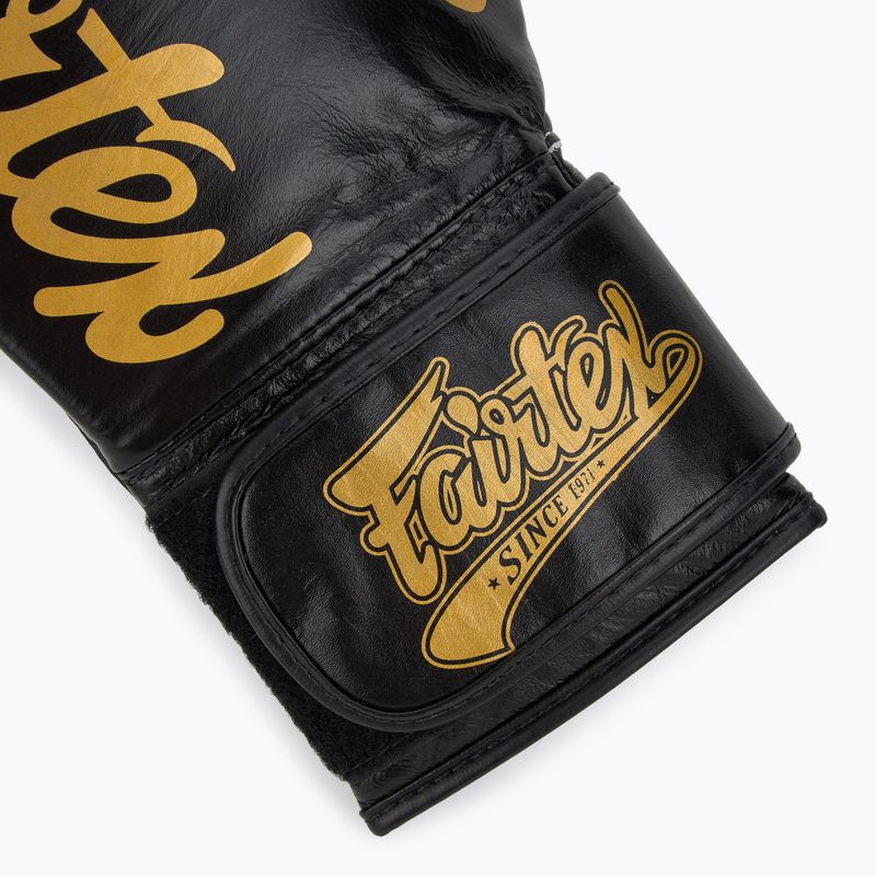 Fairtex Glory Competition Lace Velcro boxing gloves black 6