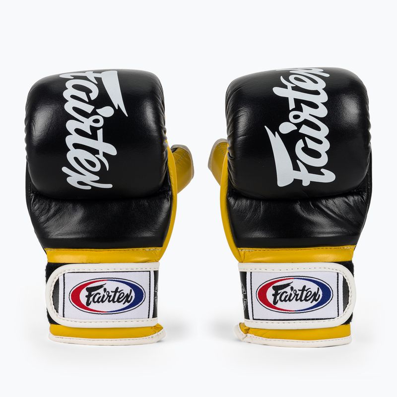 Fairtex Super Sparring Grappling Gloves black/yellow 2