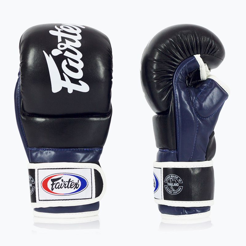 Fairtex Super Sparring Grappling Gloves black/blue 3