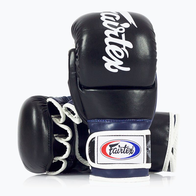 Fairtex Super Sparring Grappling Gloves black/blue 4