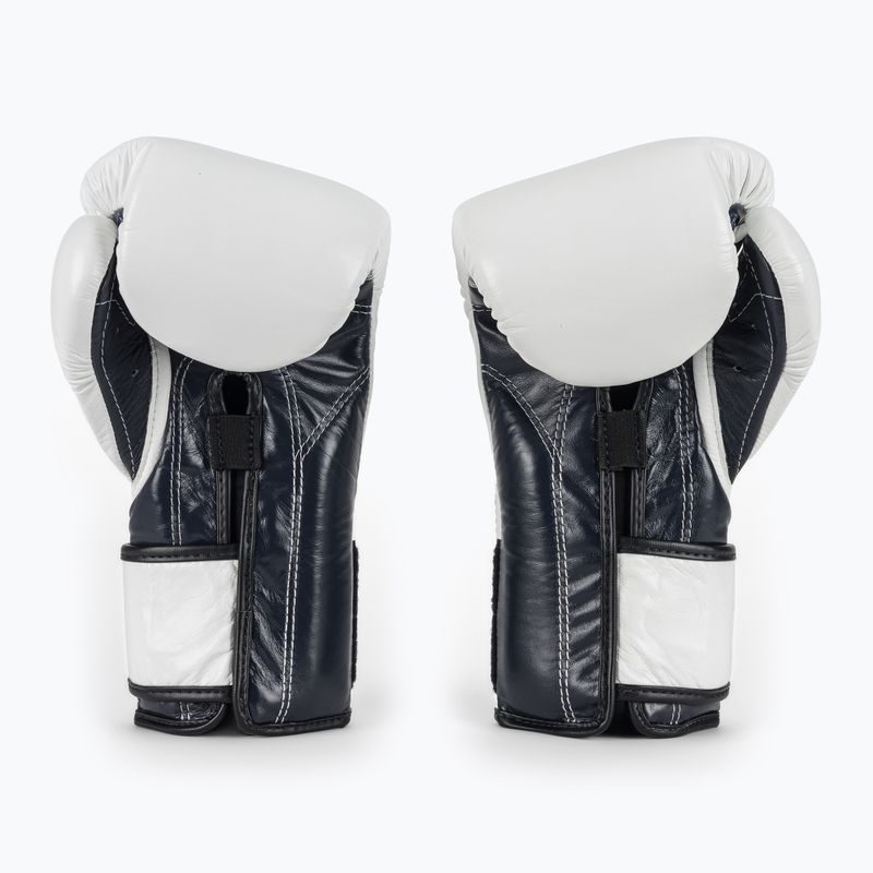 Fairtex Heavy Hitter's Mexican Style white/blue boxing gloves 3