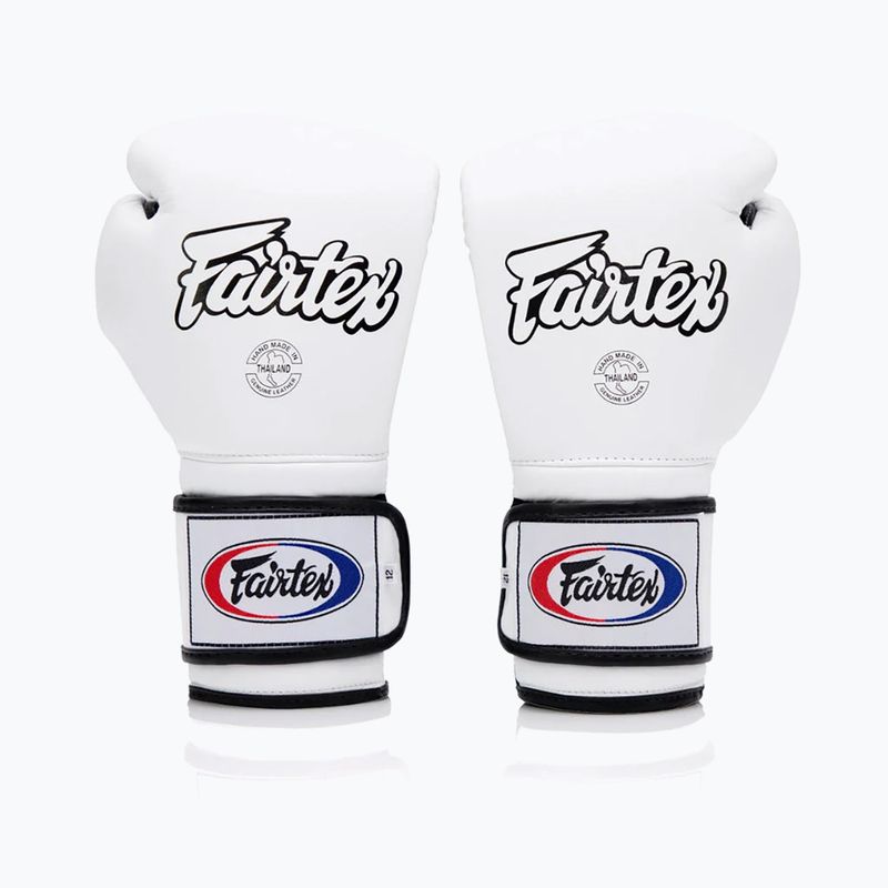 Fairtex Heavy Hitter's Mexican Style white/blue boxing gloves