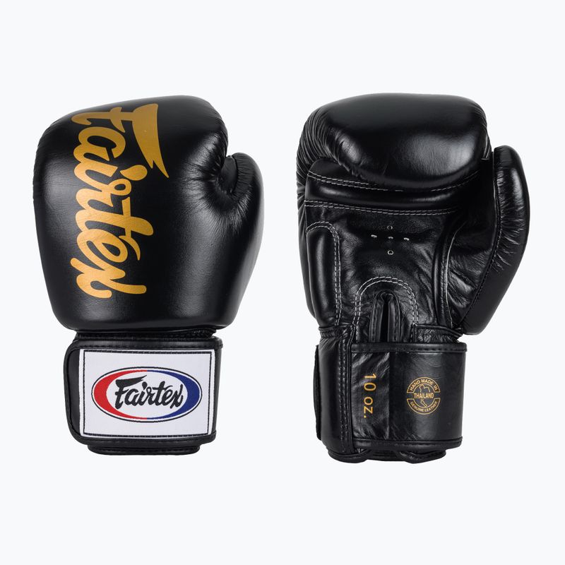 Fairtex Deluxe Tight-Fit black boxing gloves