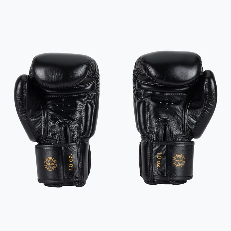 Fairtex Deluxe Tight-Fit black boxing gloves 3