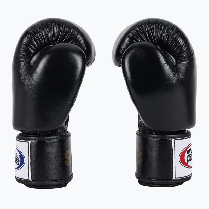 Fairtex Deluxe Tight-Fit black boxing gloves 4