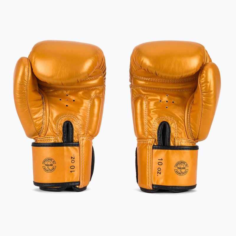 Fairtex Deluxe Tight-Fit gold boxing gloves 3