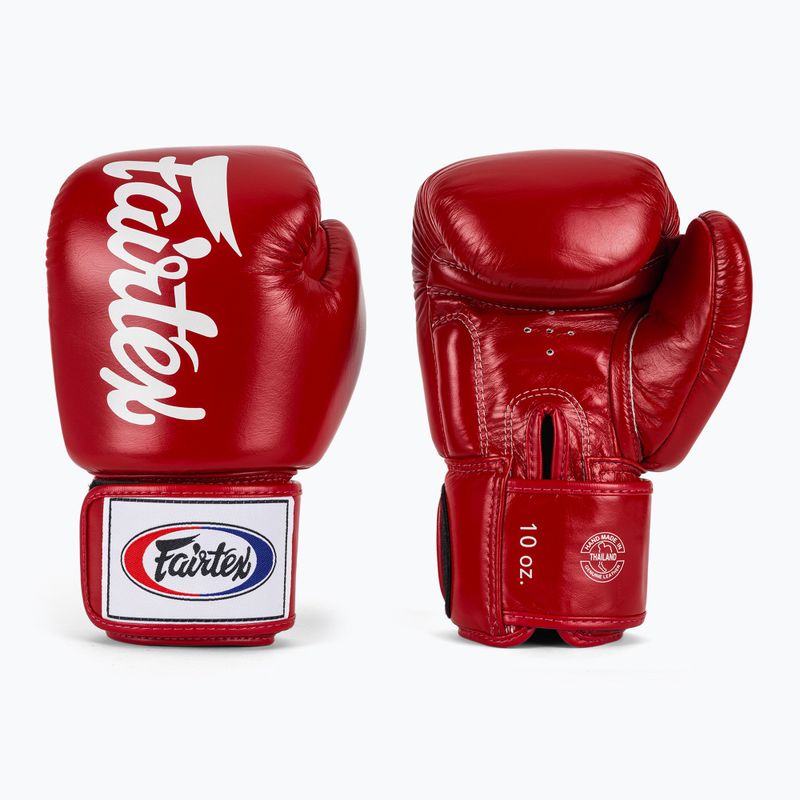 Fairtex Deluxe Tight-Fit red boxing gloves
