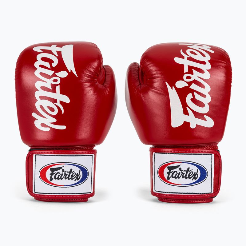 Fairtex Deluxe Tight-Fit red boxing gloves 2
