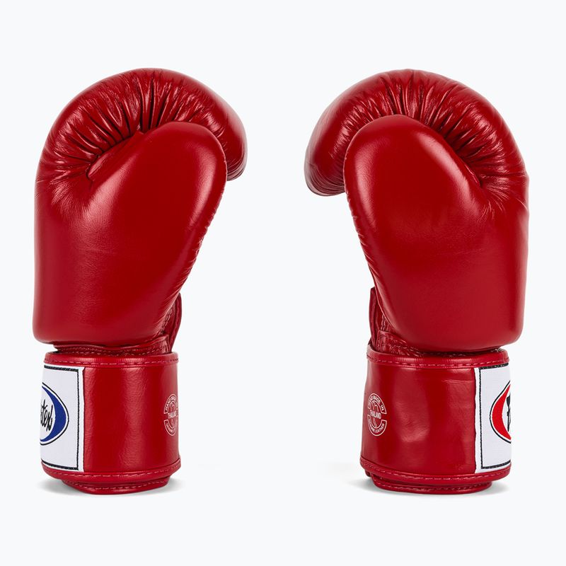 Fairtex Deluxe Tight-Fit red boxing gloves 4
